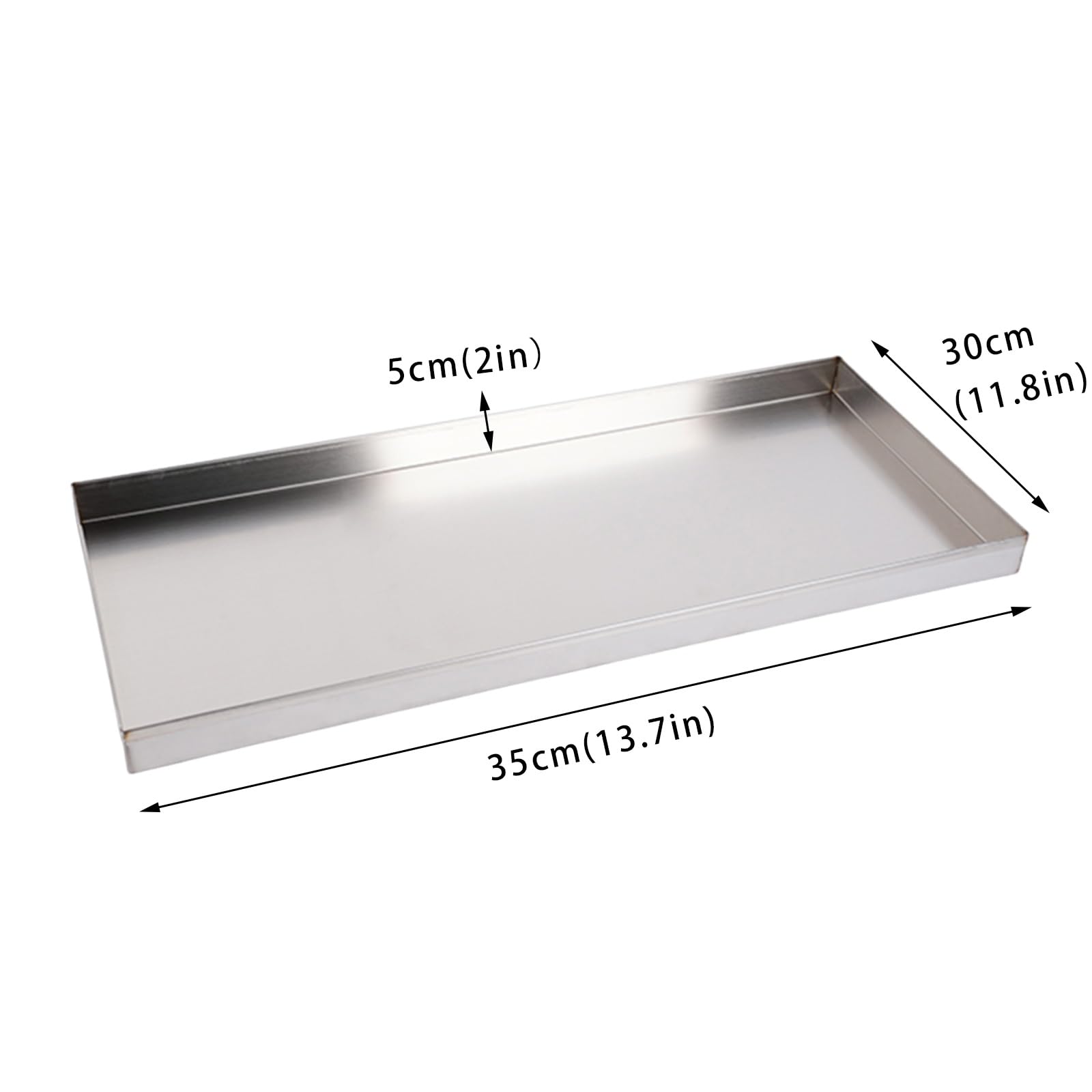 Acciaio Inossidabile 304 Vaschetta Raccogli Condensa Climatizzatore, Rinforzato e Rinforzato Saldatura, Vassoio di Raccolta per Uso Domestico e Commerciale(35 * 30cm)
