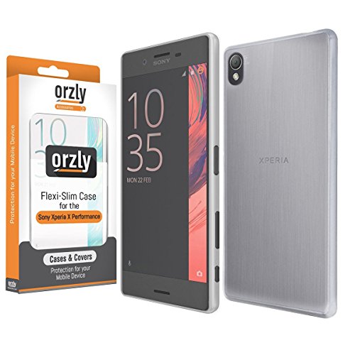 Orzly® - FlexiSlim Case for Sony Xperia X Performance Smartphone (2016 Model) - Super Slim (0.35mm) Protective Phone Cover in Semi Transparent White