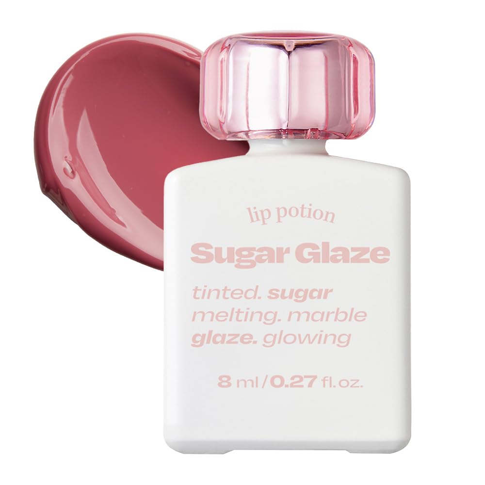 Lip Potion Sugar Glaze Tint | K-Beauty High-Shine & Long-Lasting Lip Tint | Hydrating, Non-Sticky Glossy Finish | 7 Shades | 0.3 Oz (No.5 Mauve Ball) Lip Potion Sugar Glaze Tint | K-Beauty High-Shine & Long-Lasting Lip Tint | Hydrating, Non-Sticky Glossy Finish | 7 Shades | 0.3 Oz (No.5 Mauve Ball)