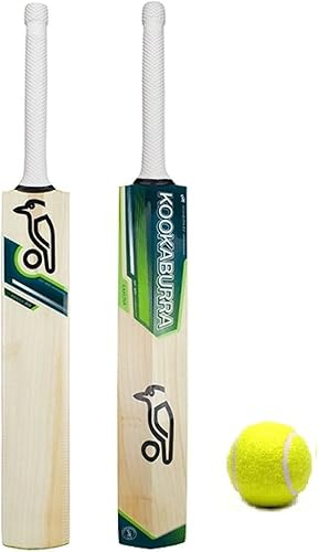 JRS KVS - Bate de cricket para niños con pelota para niños, talla 6 (multicolor) de 8 a 12 años