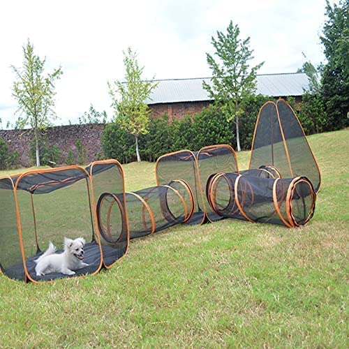 OYX 6-in-1 Katzengehege Outdoor & Indoor – Faltbares Zelt Mit Tunnel Für Katzen, Kaninchen & Kleintiere