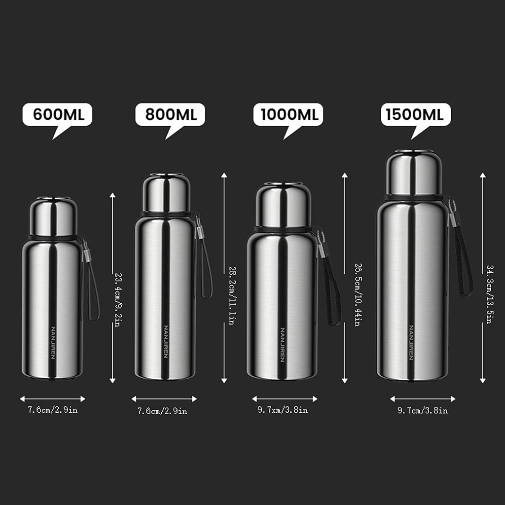 Edelstahl Wasserflasche Große Kapazität Wasserflasche Mode isolierte Wasserflasche Halten Sie die heiße Wasserflasche