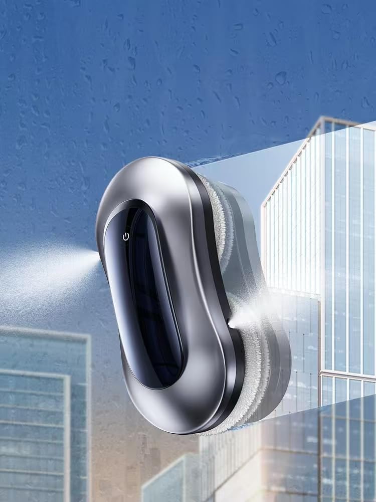 Robot automático de limpieza de ventanas con spray de doble cara, limpiador inteligente de vidrio con control remoto para el hogar, ventanas altas y vidrio sin marco