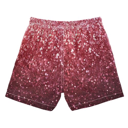 Boccsty Strawberry Red Rose Pink Glitter Boys Swim Trunks Baby Kids Swimwear Summer Toddler Beach Board Shorts 2T2