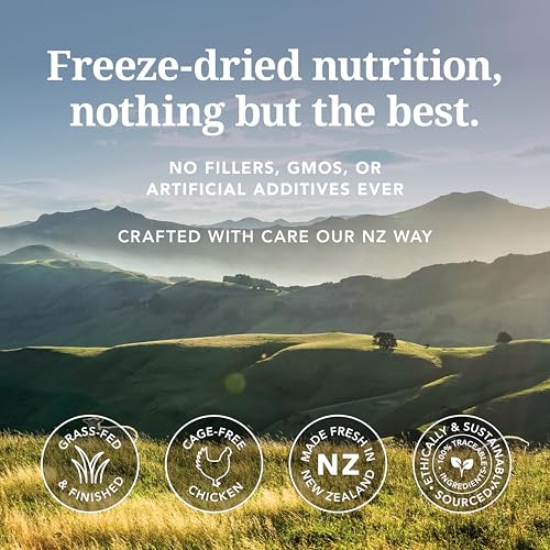 Feline Natural High Protein Dry Cat Food, Freeze-Dried Diet with 98% Meat, Organs & Seafood, No Peas, Grains, or Artificial Additives, Made in New Zealand, Chicken & Lamb, 3.5oz - Image 3