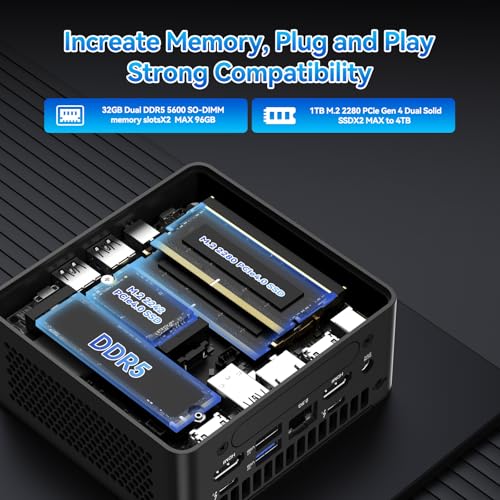 ASUS NUC 14 Pro, Intel NUC 14 Pro NUC14RVH Revel Canyon AI Mini PC, Ultra 7 155H CPU(16C/22T,4.8GHz),Intel Arc GPU,32GB RAM,1TB PCIe4 SSD, Win11 Pro, 8K/4K Quad Display, Thunderbolt4, WiFi6E, BT5.3 by Geekplus - Image 5