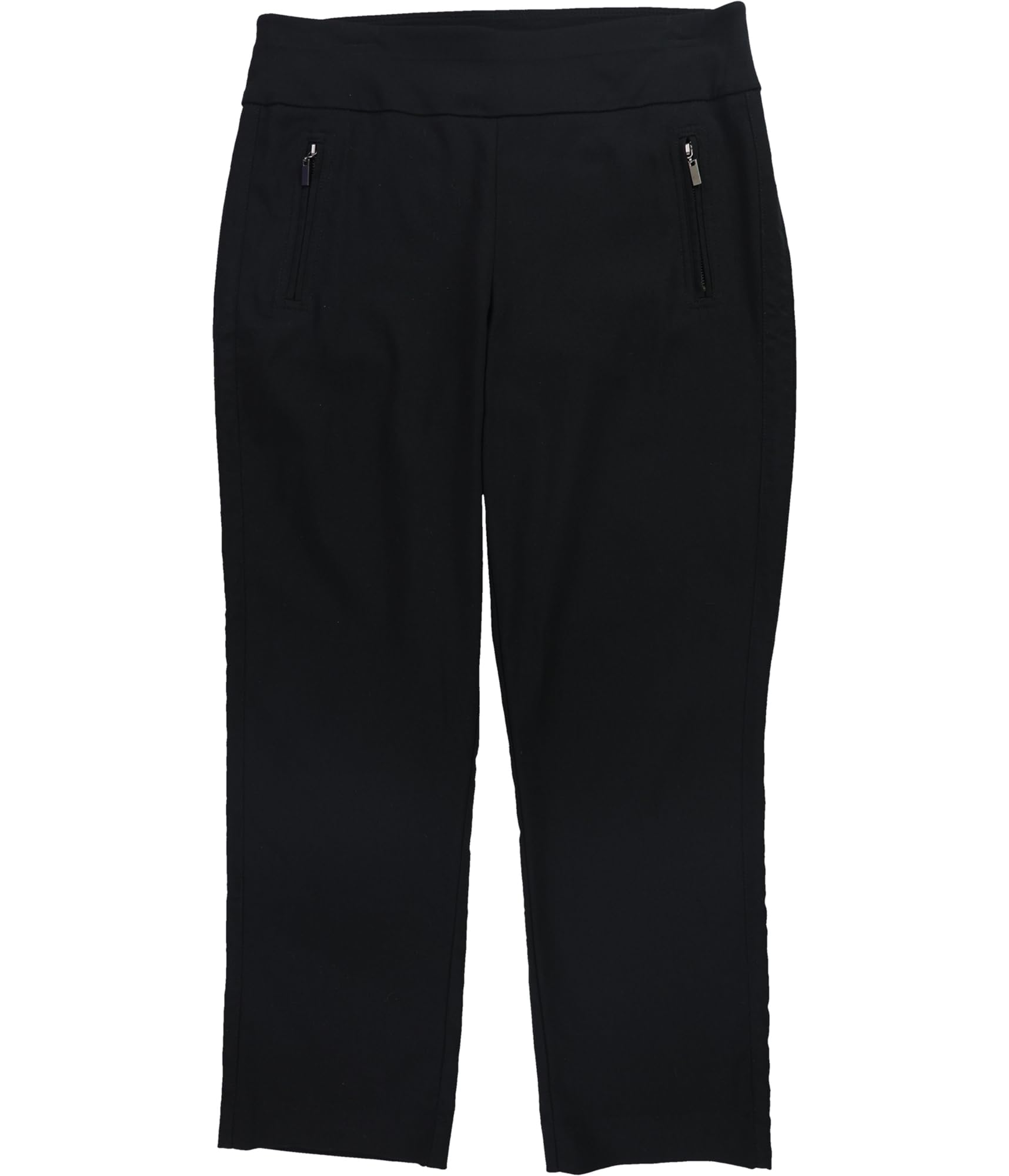I-N-C Womens Solid Pull On Casual Cropped Pants Black 10