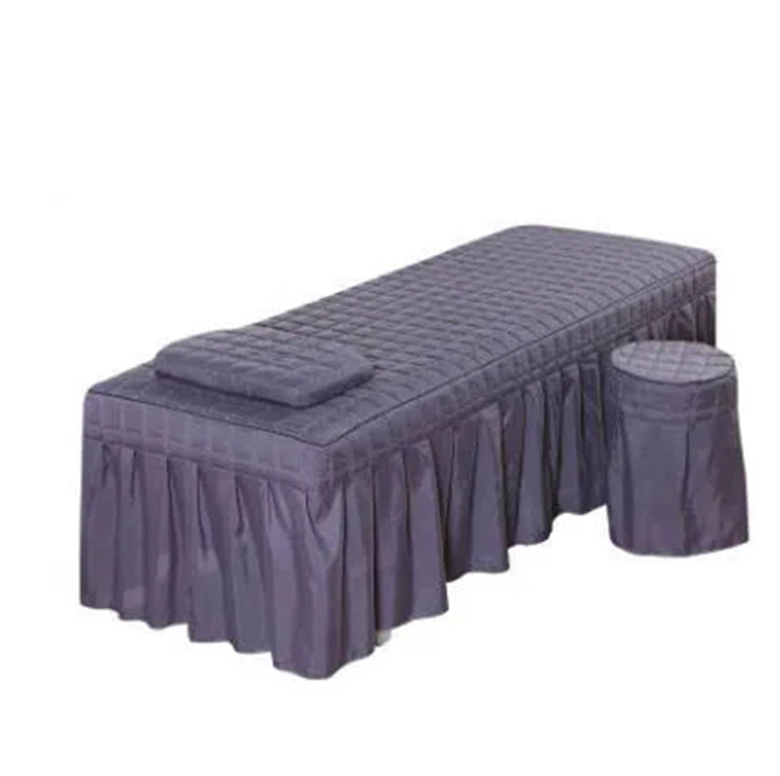 Massage Table Skirt 1pcs Spa Massage Club Bed Cover Only Beauty Salon Sheet Bedskirt SPA with Hole(Color 6,190x70 Cover only)