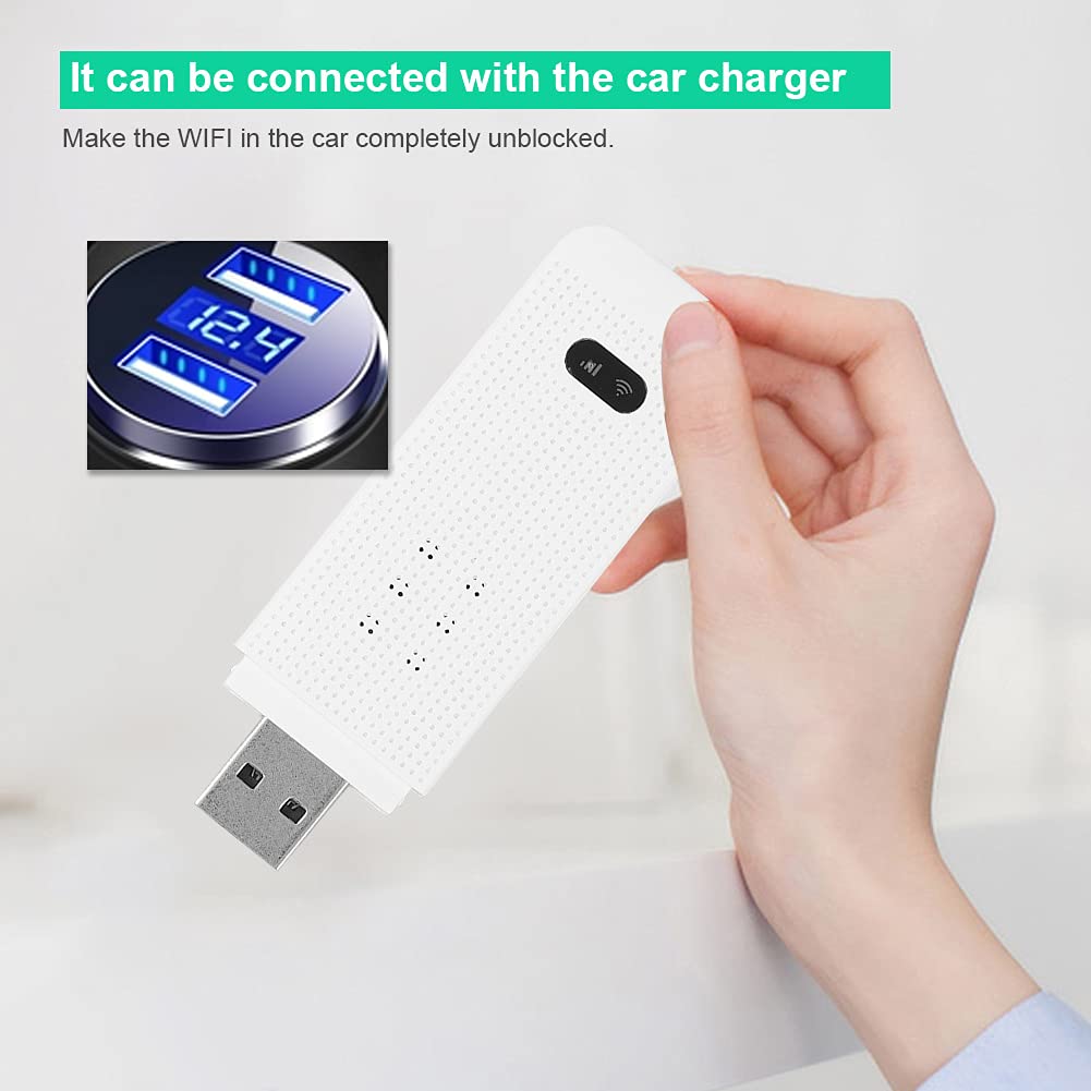 Fyearfly Adaptador de red USB 4G LTE, aumenta la conectividad inalámbrica, evita la congestión de la red, versión europea, enrutador inalámbrico portátil, fácil configuración