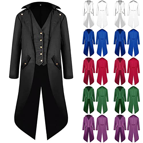 Mens Medieval Vintage Tailcoat Jacket Clearance Gothic Victo