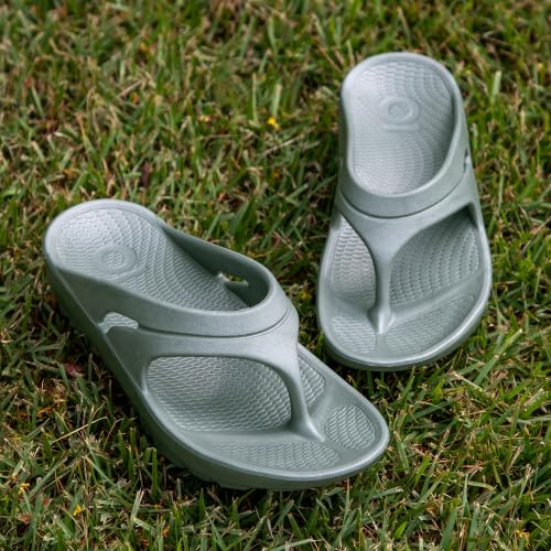 Image of Oka Unisex Recovery Flip Flops | Arch Support Cushioned Sandal | Lightweight Sustainable | Made in the USA