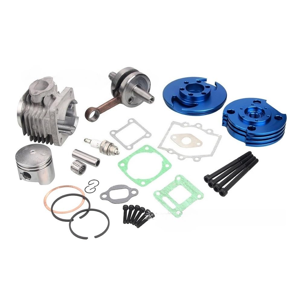 Moto motore anello Adatto Per Moto Fuoristrada ATV 49CC Modificato CNC Testata Cilindro Pistone Guarnizione Albero Motore Set Completo 44MM