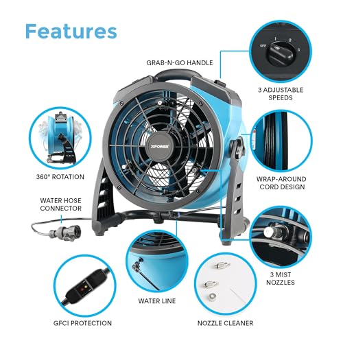 Xpower FM-65 Multi-Purpose Misting Fan And Air Circulator thumb #1