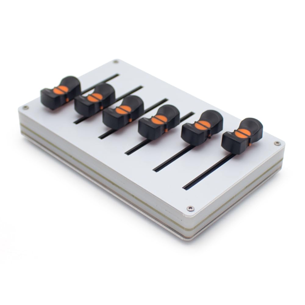Controlador de Fader MIDI de 6 Canales y 45 mm: Mapeo CC Personalizado por USB para Software DAW
