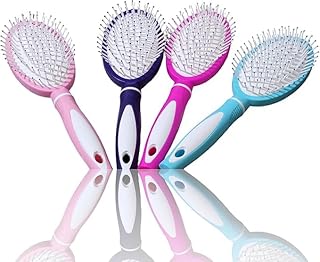 Large Oval Detangling Hair Brush Anti Static Oval Comb Wet and Dry Hair Brush, Pack of 1, Assorted Colors