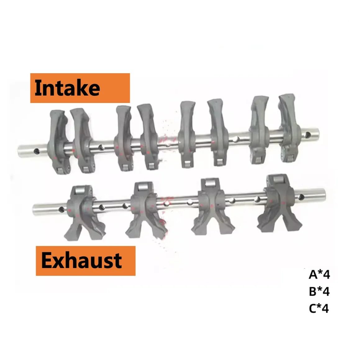 pezzo distribuzione motore Adatto per motori Mitsubishi 4G13, 4G15, 4G18, Brilliance BS4 4G63, 4G64 e 4G69 Valvola motore Bilanciere Aspirazione Scarico punteria scarico