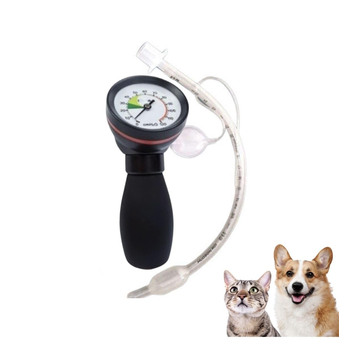 Manómetro veterinario de presión para tubo endotraqueal y dispositivos de vía aérea supraglótica