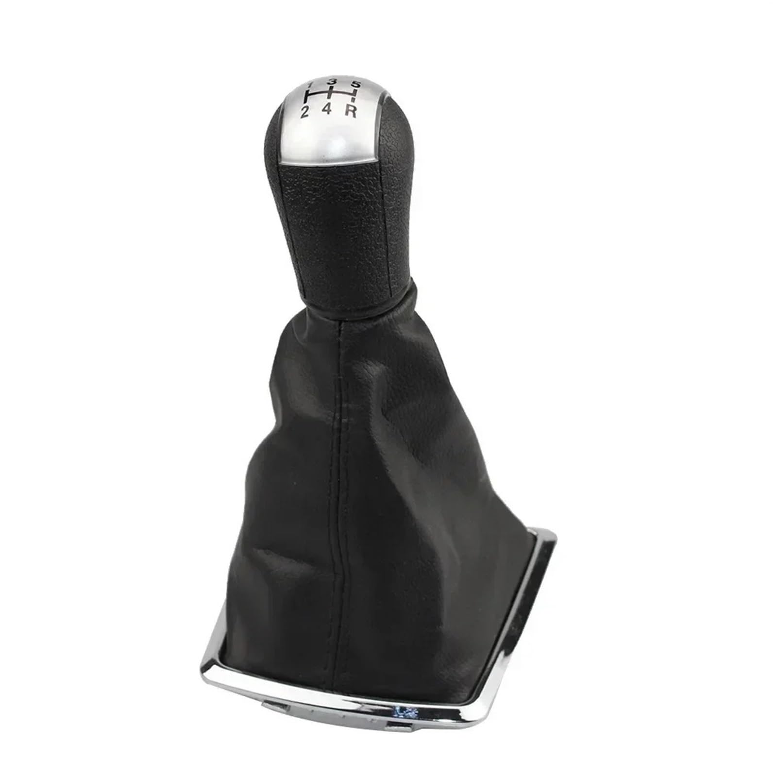 BWSDMZJQRT Car Gear Shifter Knob for Focus 2 2005 2006 2007 2008 Car Gear Shift Knob Lever Gaitor Shifter Boot Cover Case(Silver)