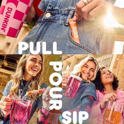 Dunkin’ Zero Sugar Refreshers Singles To Go! Powdered Drink Mix, 40 Ct Variety Pack, Energy from Green Tea, Aspartame-Free, Just Add Water - image 6