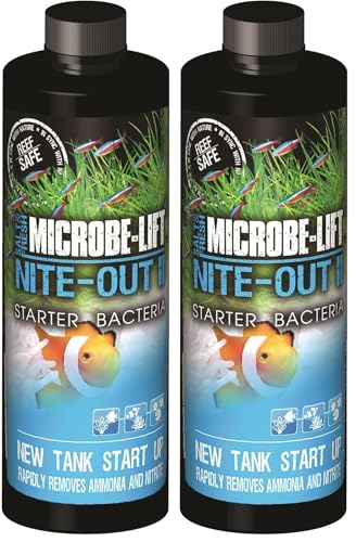 Image of MICROBE-LIFT NITEH04 Nite-Out II Aquarium and Fish Tank Cleaner for Rapid Ammonia and Nitrite Reduction, Freshwater and Saltwater, 4 Ounces (Pack of 2)