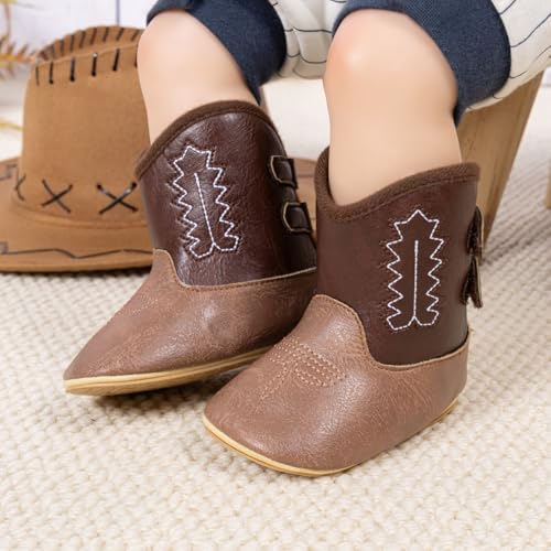 Miamooi Infant Baby Boys Girls Booties Newborn Cozy Fleece Warm Winter Boots Toddler Non-Slip Lace Up First Walking Shoes2