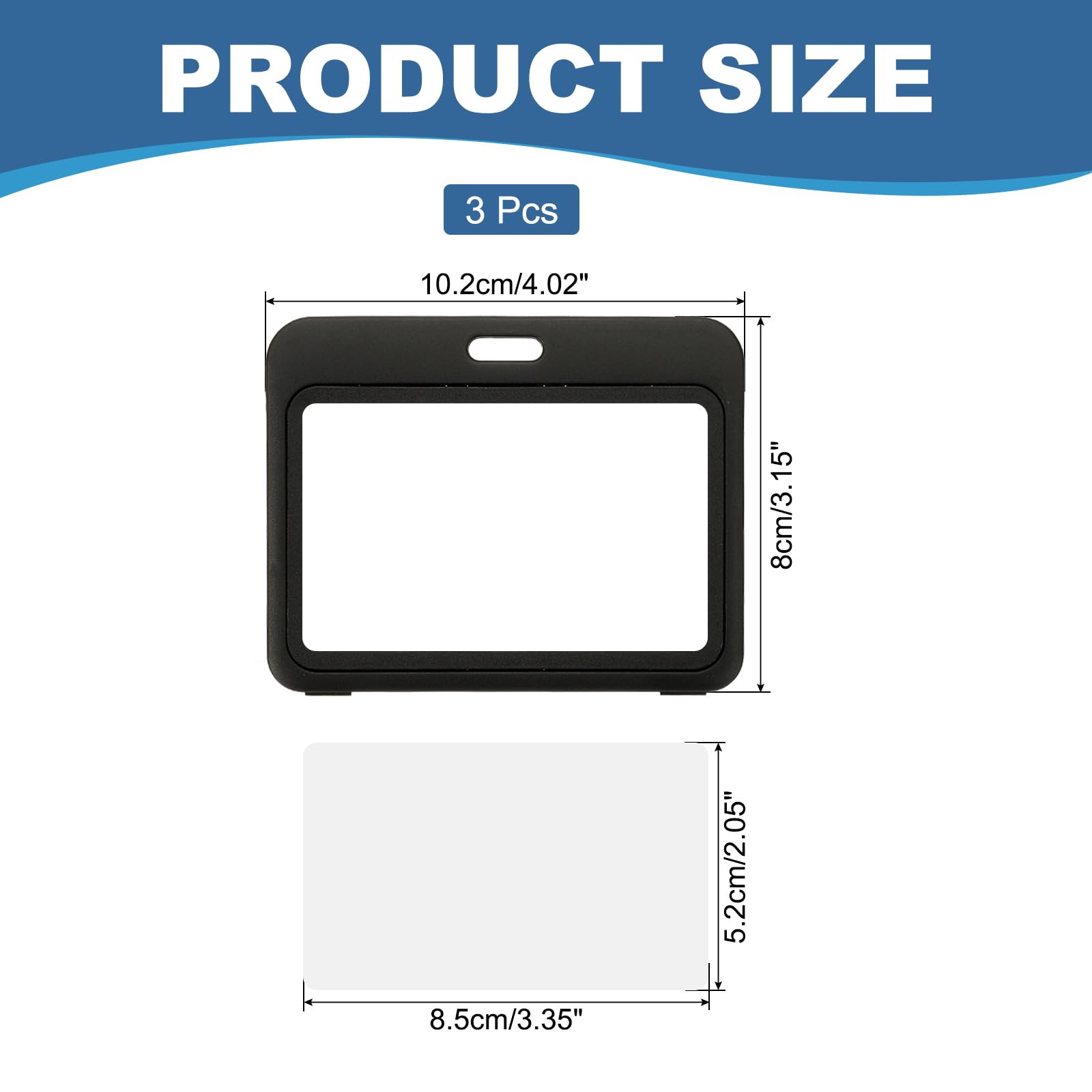 PATIKIL 3 Pack Clear Badge Holder - Image 2