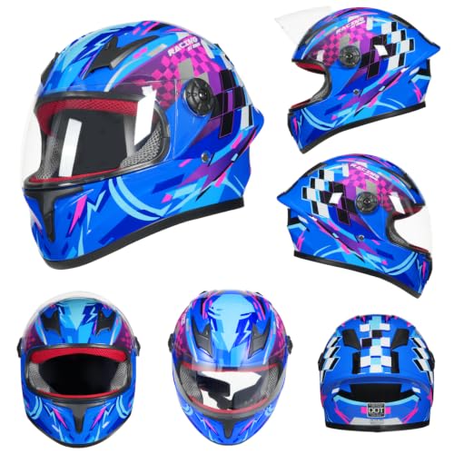 Image of Kids Motorcycle Helmet Full Face DOT Approved