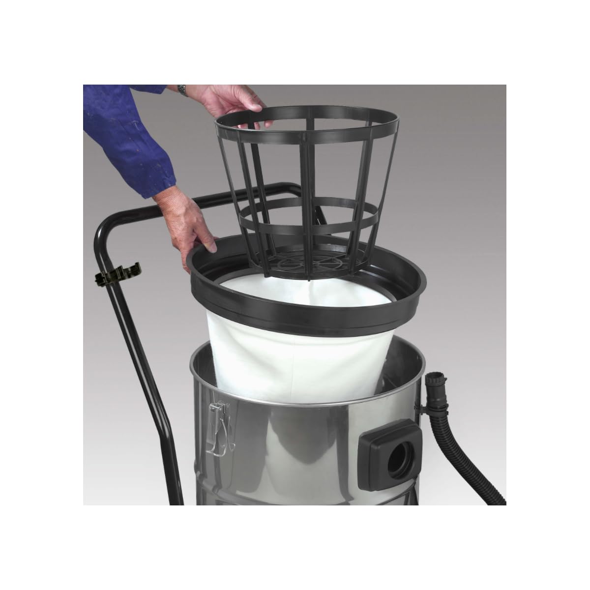 Euromac Force 3080 3000W Negro, Naranja, Acero inoxidable - Aspiradora (3000 W, Negro, Naranja, Acero inoxidable, Seca y húmeda, 83 dB, 5 m, 22,8 kg)