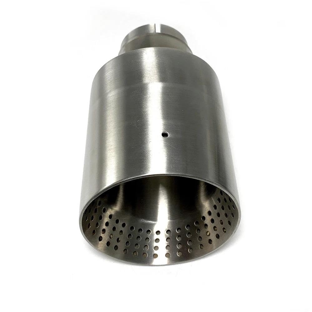 Terminale di Scarico Punta Scarico Per Marmitta In Acciaio Inox Opaco Universale Da 51/54/57/60 Mm Per Benz Turbo Fischio(54-101)