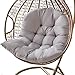 DKIEI Cojín para silla de huevo, para colgar en interiores y exteriores, color gris claro