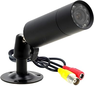 CCTV 1/3 CCD 1000TVL HD 3.6mm 8pcs IR LEDs Day/Night Vision Mini Bullet Security Camera Indoor/Outdoor Surveillance Camera with Bracket Easy Install