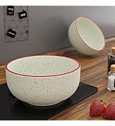 The Earth Store White Marble Ceramic Snack Bowls Set of 2 for Serving Pasta, Noodle, Maggi, Cerea...