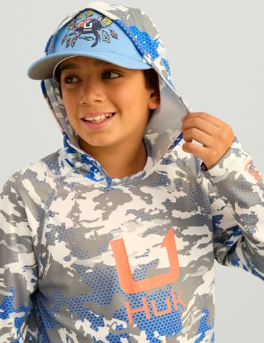HUK Boys' Icon Kc Scott Patterned Hoodie, Performance Hooded Fishing Shirt2