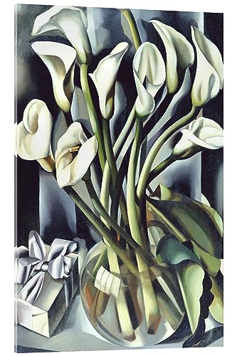 Posterlounge Arums Tableau en verre acrylique de Tamara de Lempicka 40 x 60 cm Vert Tableaux...