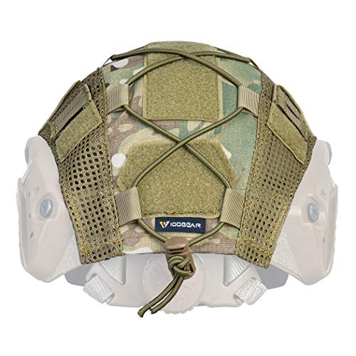 Idogear Tactical Helmet Cover Camouflage Cover For Fast Helmet In Size M/L Airsoft Paintball Hunting Shooting Gear 500D Nylon Without Helmet (A:multi-Camo) #TOP2
