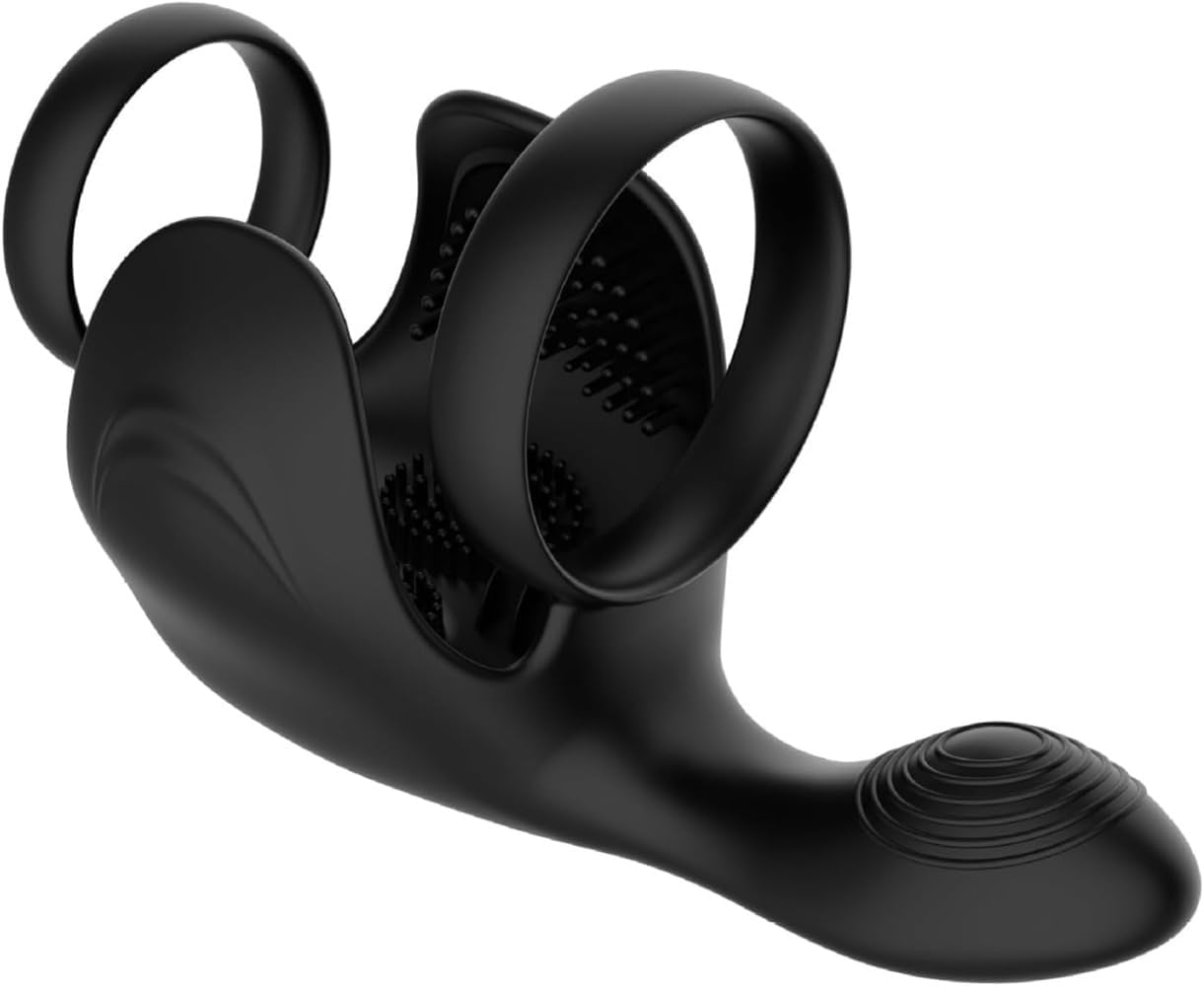 Anneau Tor, double anneau érotique, en silicone rechargeable, avec 10 niveaux d'intensité vibratoire et un design résistant à l'eau, offrant un massage vibratoire