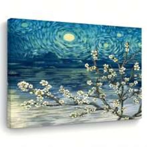 Peinture sur toile arbres d'inspiration décoration murale élégante 60x80 cm