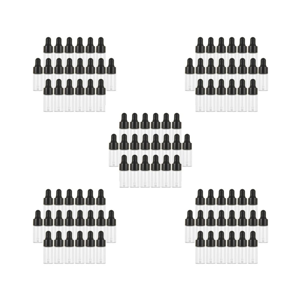 5 zestaw 20 szt. puste szklane butelki z zakraplaczem pojemniki na perfumy oleje płyny czarne 3 ml