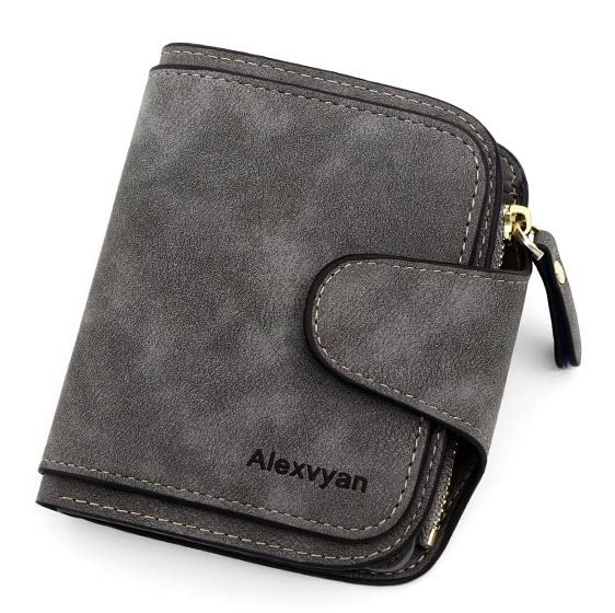 alexvyan Small Women's Purse Wallet Organizer Female Hand Clutch Women/Ladies/Girls Wallets Credit Card Holder (Dark Grey)-picture-38