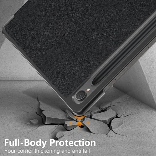 Étui pour tablette Samsung S9 FE idéal pour travailler en déplacement avec clapet tri-fold
