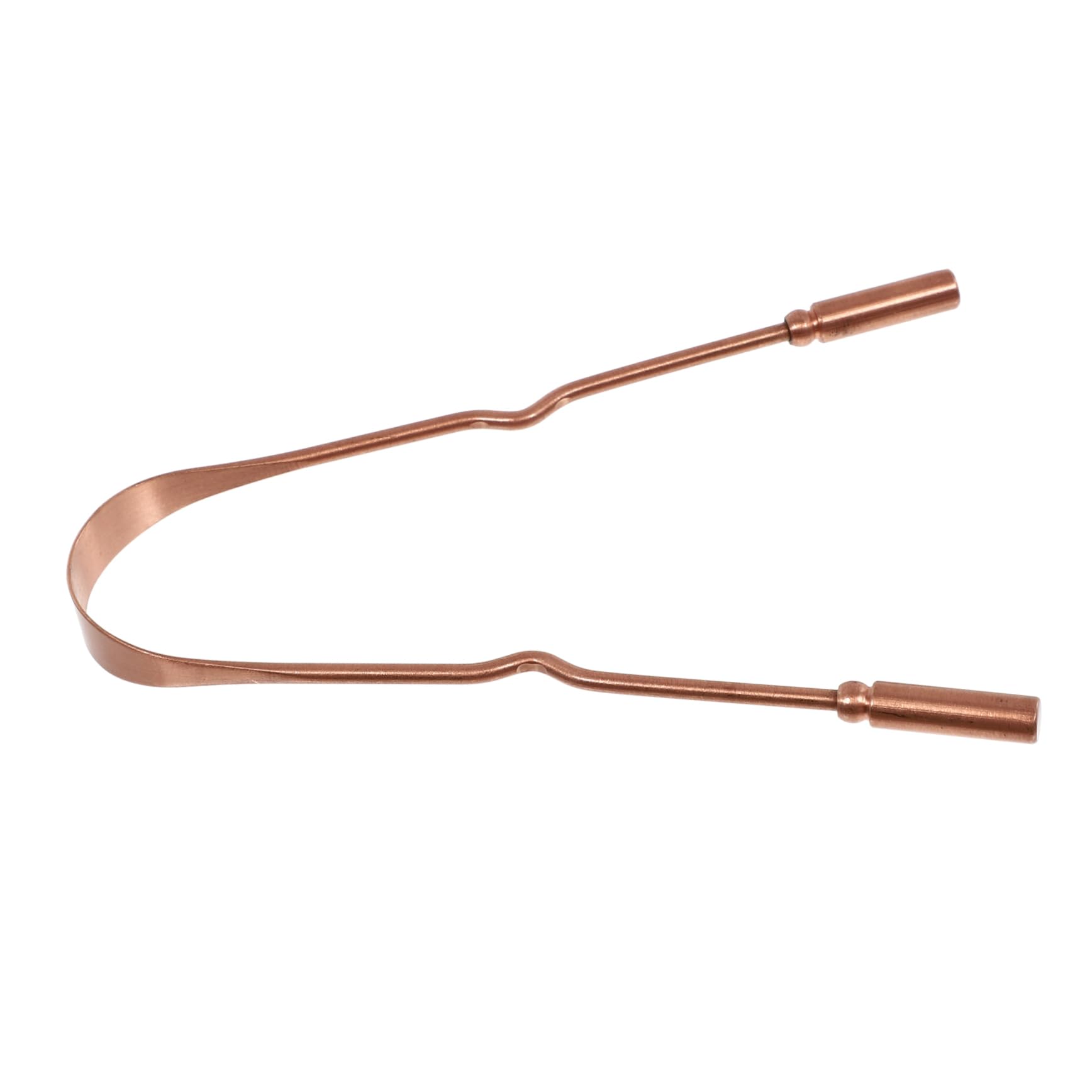 Healvian 1pc Brush - Oral Mouth Scraper Adults Coating Cleaning Supply Scraping Device Scraping Tool Pure Copper Golden