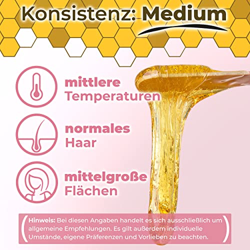 Sugaring Paste Mrs. Sugar 1x Zucker-Spatel, Medium Zuckerpaste Haarentfernung 550g (Medium)