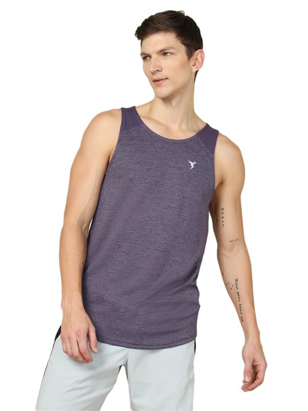 TECHNOSPORT Men’s Polyester Slim Fit Scoop Neck Anti Microbial Gym Vest – (MTP757_Parnt) TECHNOSPORT Men’s Polyester Slim Fit Scoop Neck Anti Microbial Gym Vest – (MTP757_Parnt)