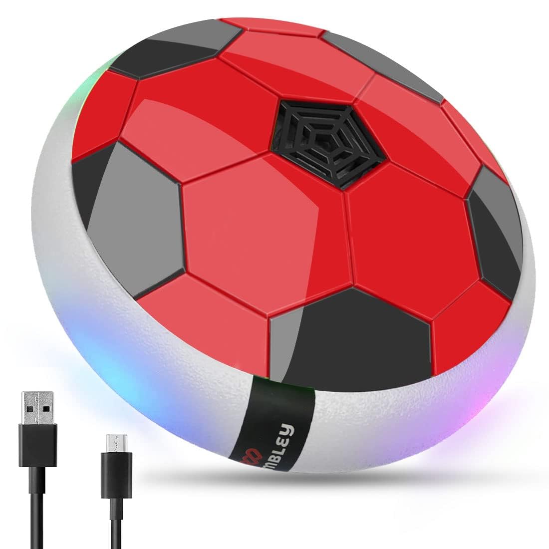 Indoor Hover Football with LED Lights | Floating Soccer Ball with Soft Foam Bumpers | Made in India, BIS-Approved | USB-C Rechargeable for Kids Aged 2-10+ (B0D9RQ325N) Amazon Price History, Amazon Price Tracker
