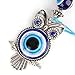 Hztyyier Azul Mal de Ojo búho Llavero Llavero Colgante de Pared Ornamento...