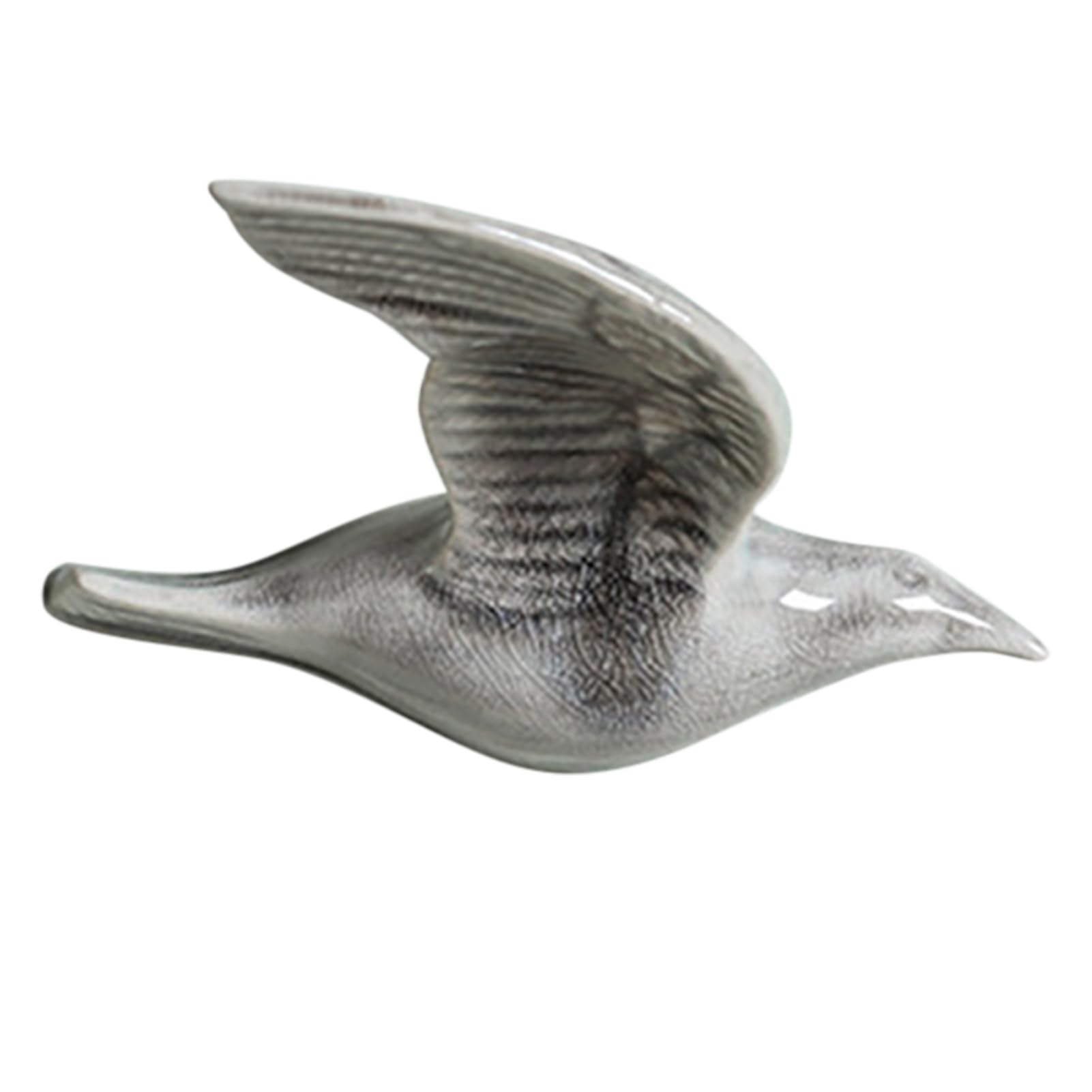 VALINK 3D Ceramic Flying Birds Wall Decor, Wall Hanging Birds Decoration Birds Wall Ornaments Flying Birds Wall Art Swallow Wall Decoration Classic Grey