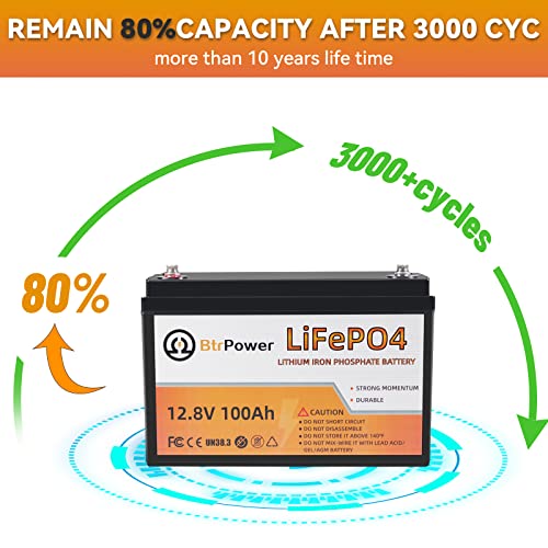 Image of 2 Pack 12V 100Ah Li FePO4 Deep Cycle B attery,Built-in 100A BMS | Support 4S4P,5000-7000 Cycles,Perfect for RV Solar Marine Overland Off-Grid Application