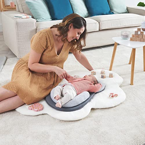 Image of SECOND MUM Ultra Comfort Newborn Baby Pillow Portable Adjustable Anti-Roll (Grey)
