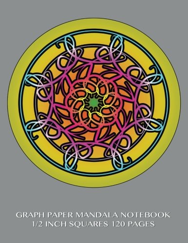 Amazon | Graph Paper Mandala Notebook 1/2 inch squares 120 pages: 8.5 x ...