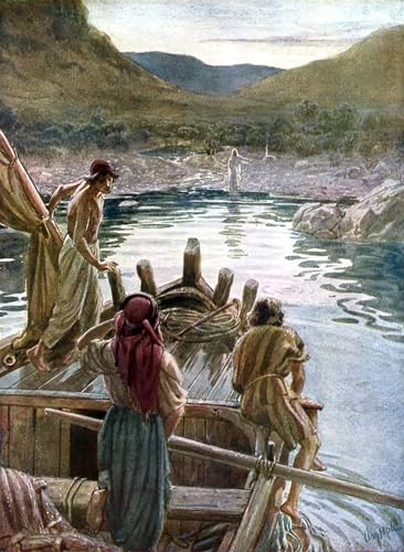 Tableau Jésus apparaît aux disciples Bible de William Brassey Hole Impression sur Toile 60x90cm
